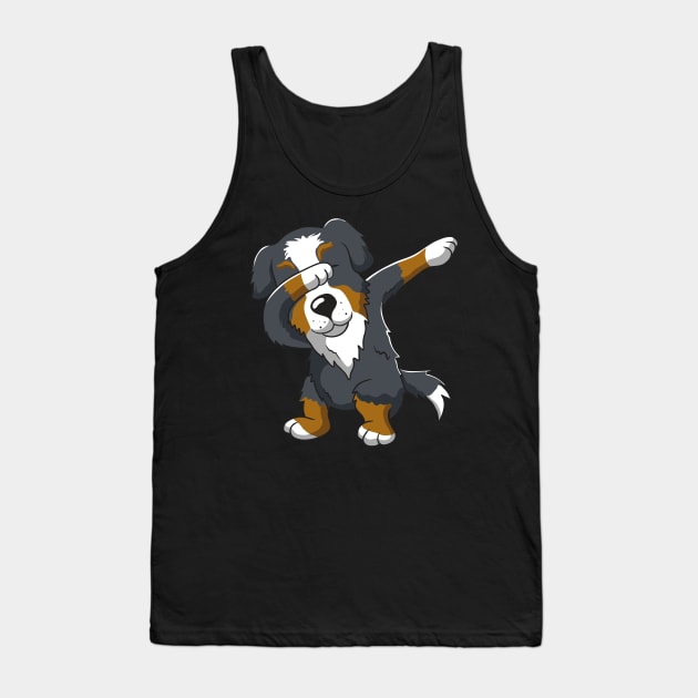 Cute Dabbing Bernese Mountain Dog Dab Dance Tank Top by teepartee